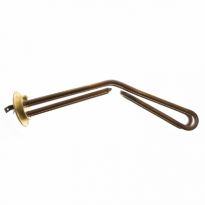 ТЭН RF 2000W, TW PREMIUM, медь, D64мм, M6, клеммы под винт, L305мм, латунный фланец, горизонтальный 220V